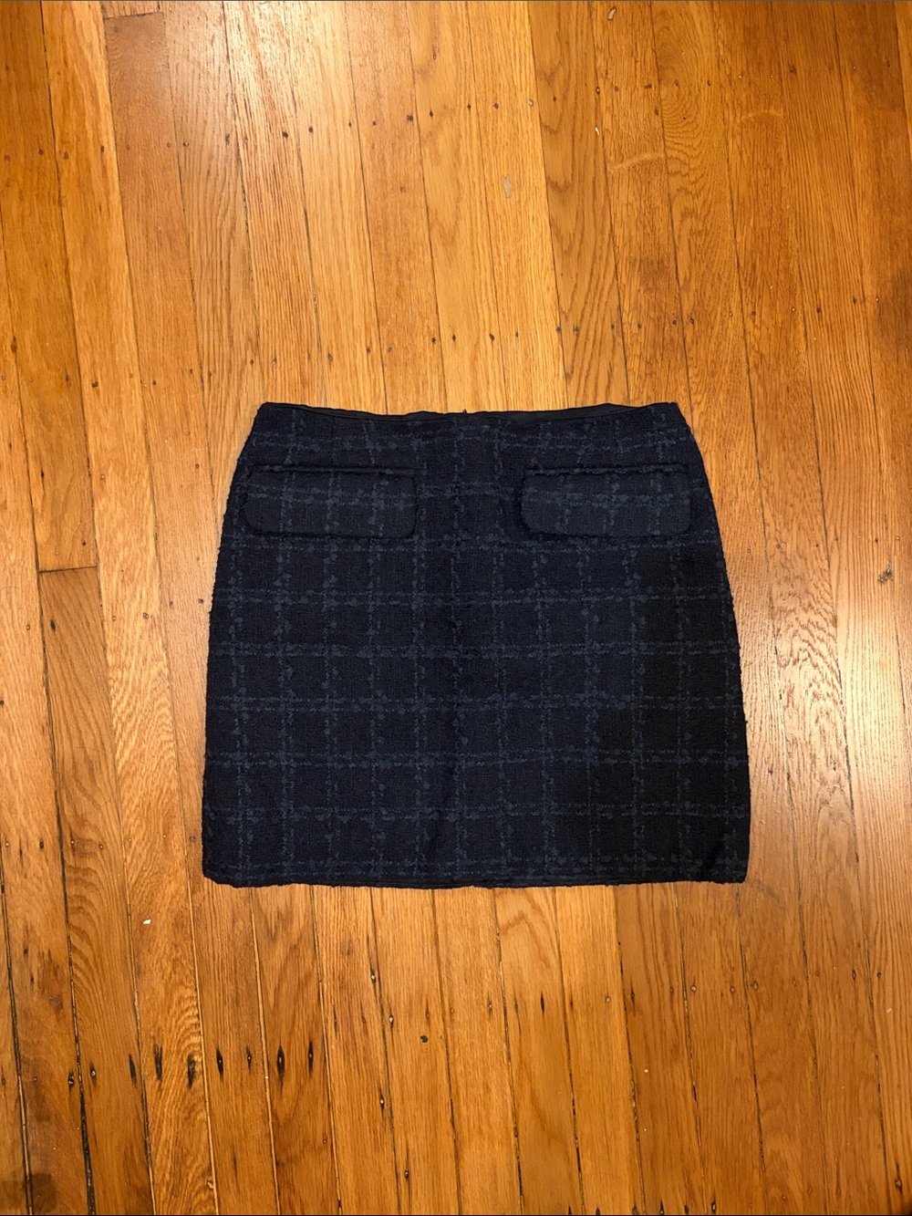 Banana Republic Factory Navy & Blue Plaid Mini Skirt with Pockets NWT